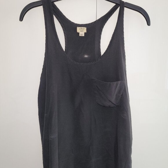 Aritzia Racer Back Silk Tank Top Bundle - 1 Black, 1 Cream  Size XS - Picture 1 of 7